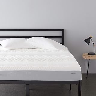 Amazon Basic Mattress Topper, High Resilience Foam Topper, Double