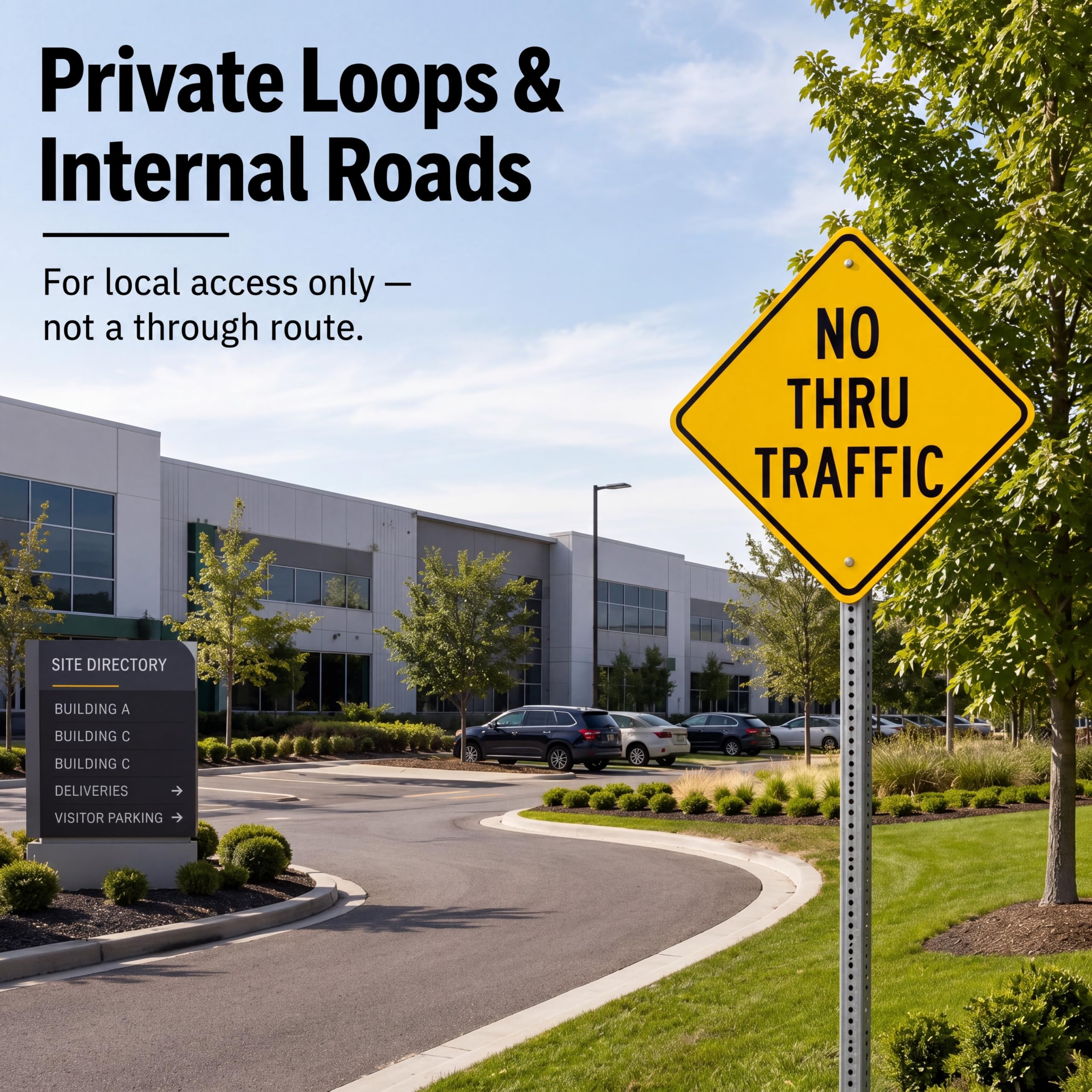 No Thru Traffic Sign - Reflective Safety Sign -5 No Thru Traffic Sign - Reflective Safety Sign -5