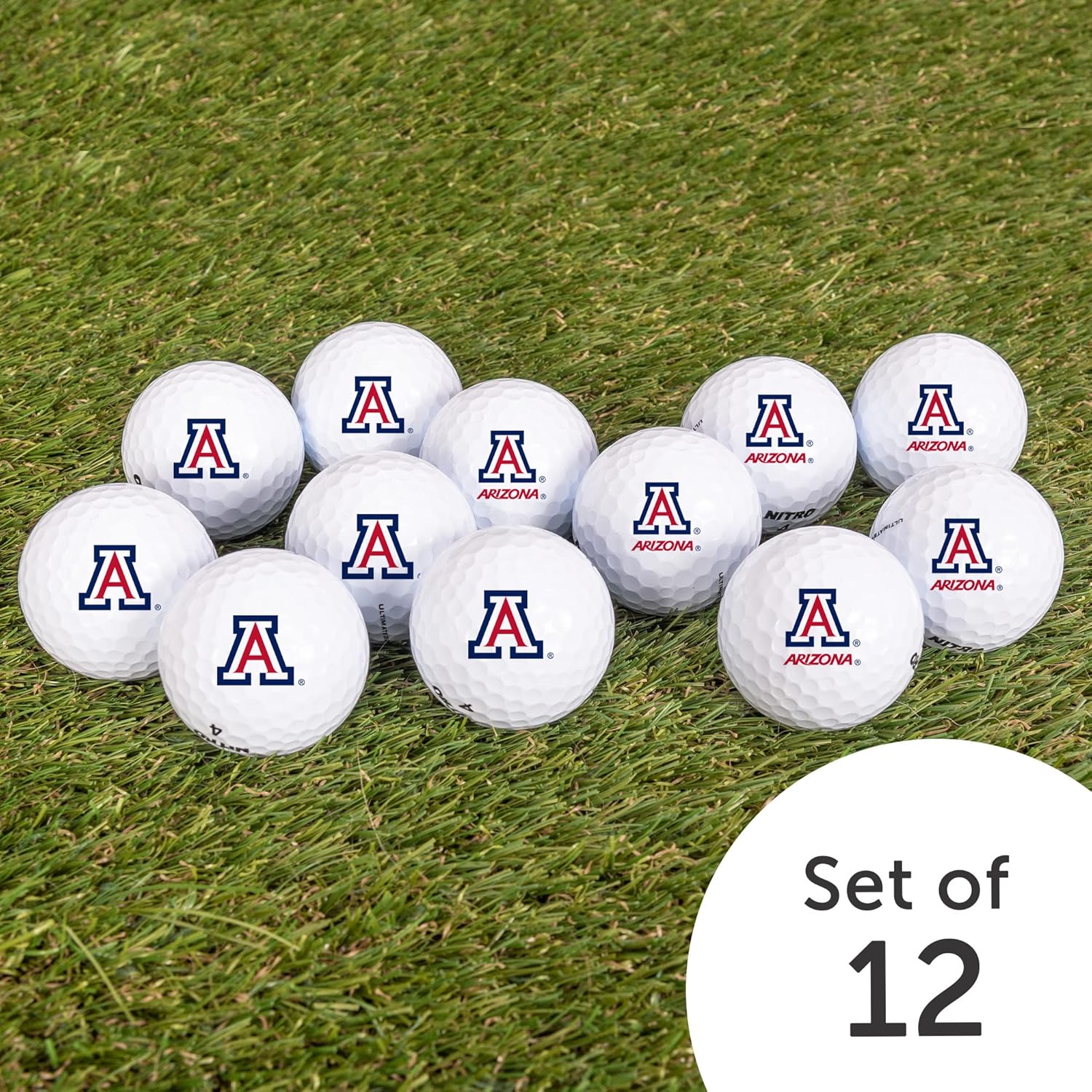 Desert Cactus University of Arizona Golf Balls 12 Pack – UA Wildcats Full Color Dozen – Officially Licensed Sport Team Accessory