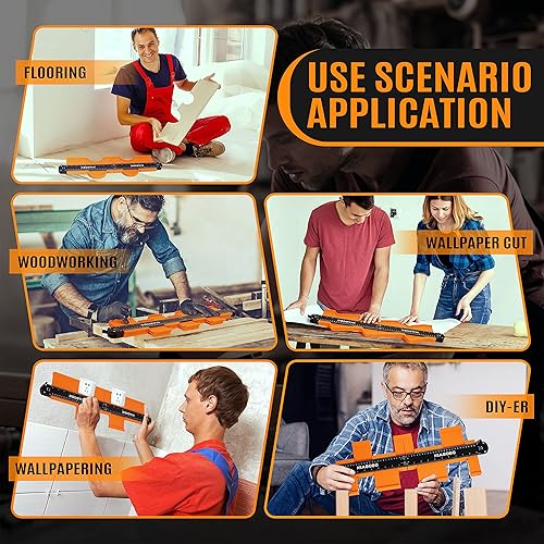 Miniatura 18 de dodowin Medidor de contorno con cerradura, regalos del día del padre para hombres, cumpleaños, papá, marido, él, herramienta de contorno