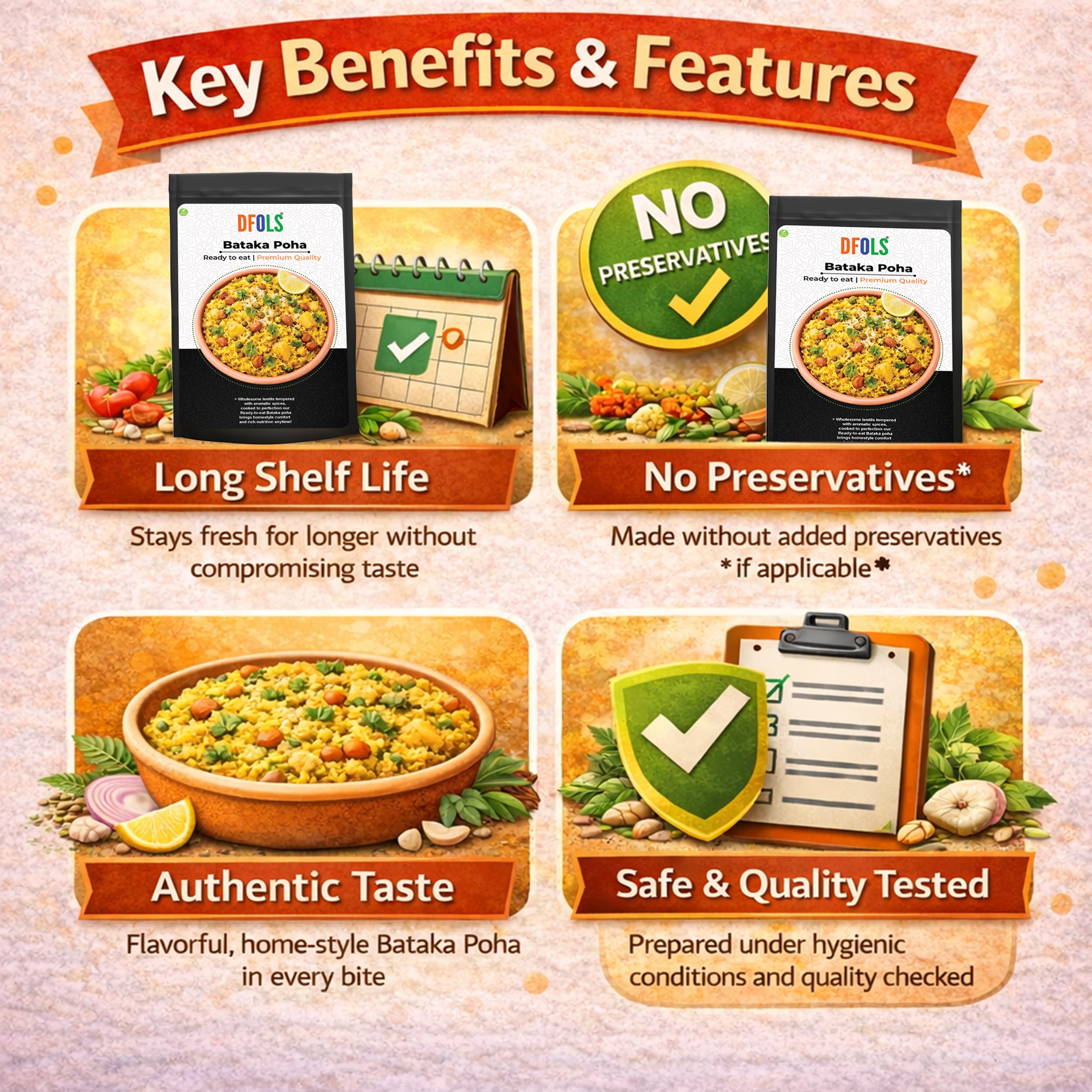 Bataka Poha Ready to Eat Flattened Rice Meal 0.33lb 5.29oz 150g バタカポハ