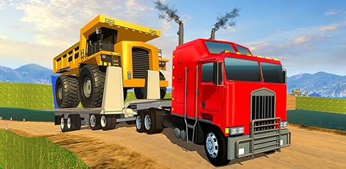 Big City Trailer Truck Driver: Heavy Excavator Machine Transport Simulator - Truck Driving Games