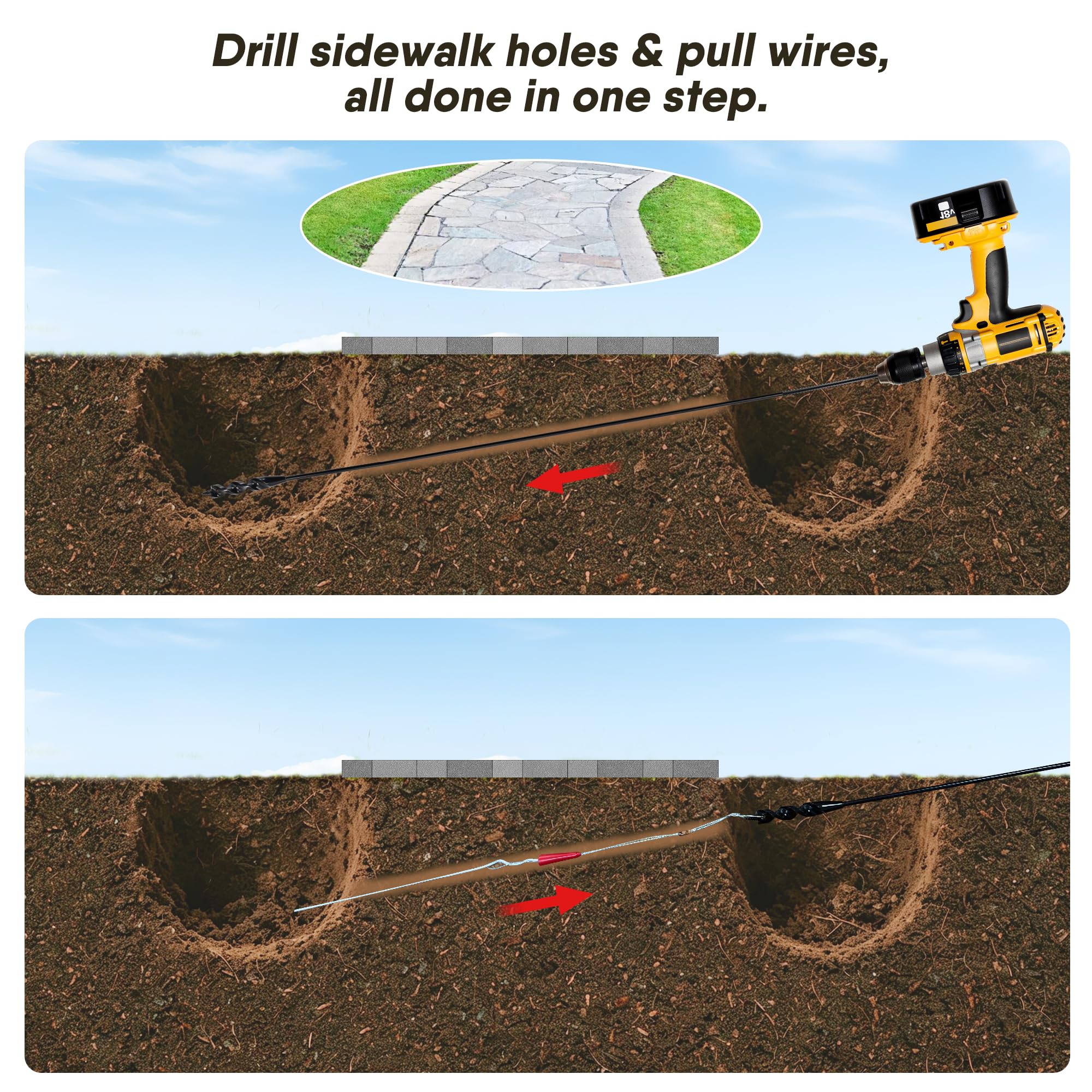 Flexible Drill Bit for Wire Pulling - 54 Inch -6 Flexible Drill Bit for Wire Pulling - 54 Inch -6