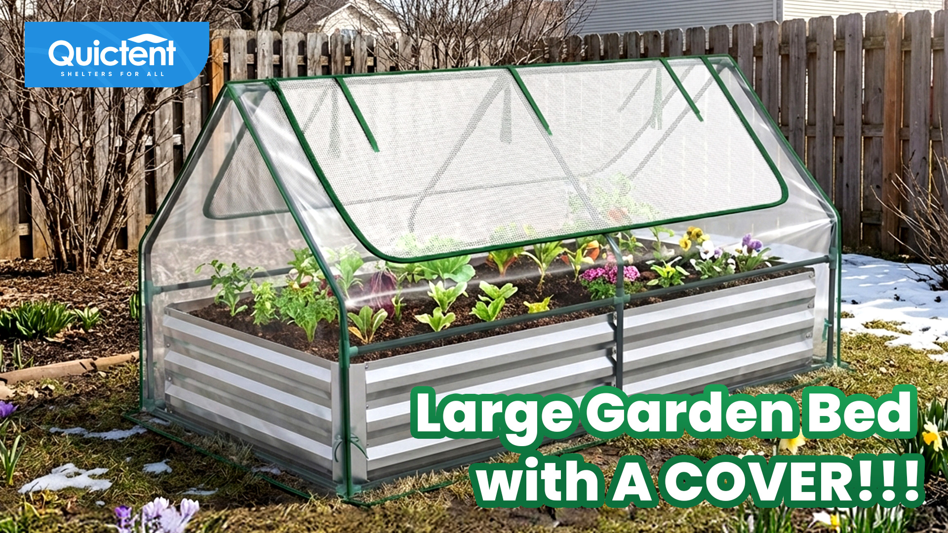 Amazon.com: Quictent Raised Garden Bed with Cover Outdoor