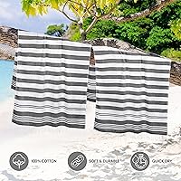 Vista 8 de Utopia Towels Paquete de 4 toallas turcas de playa, 40 x 72 pulgadas, 100% algodón, de gran tamaño, sin arena, ligeras, de secado rápido, prelavadas