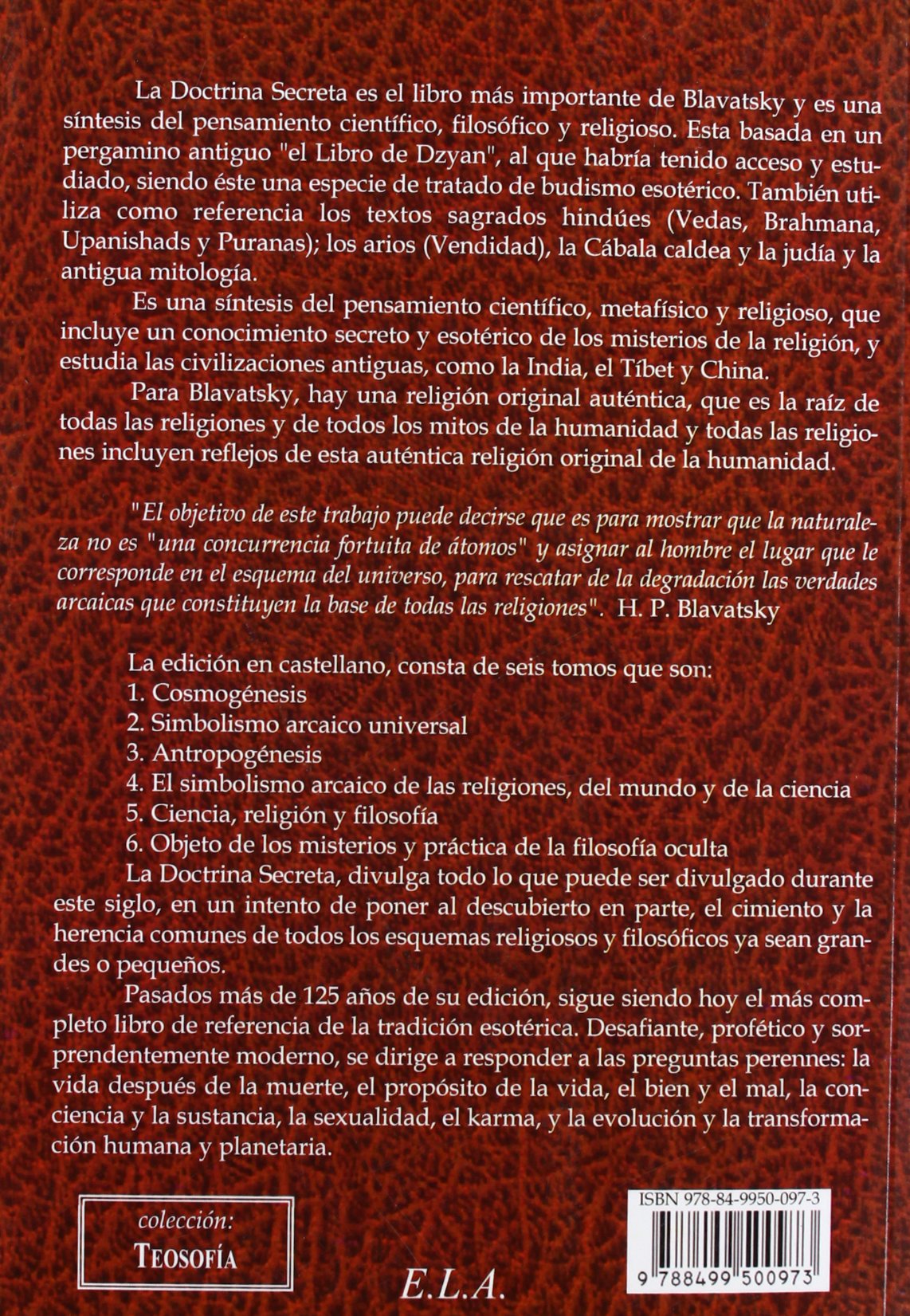 La Doctrina Secreta. Tomo 3: Antropogénesis