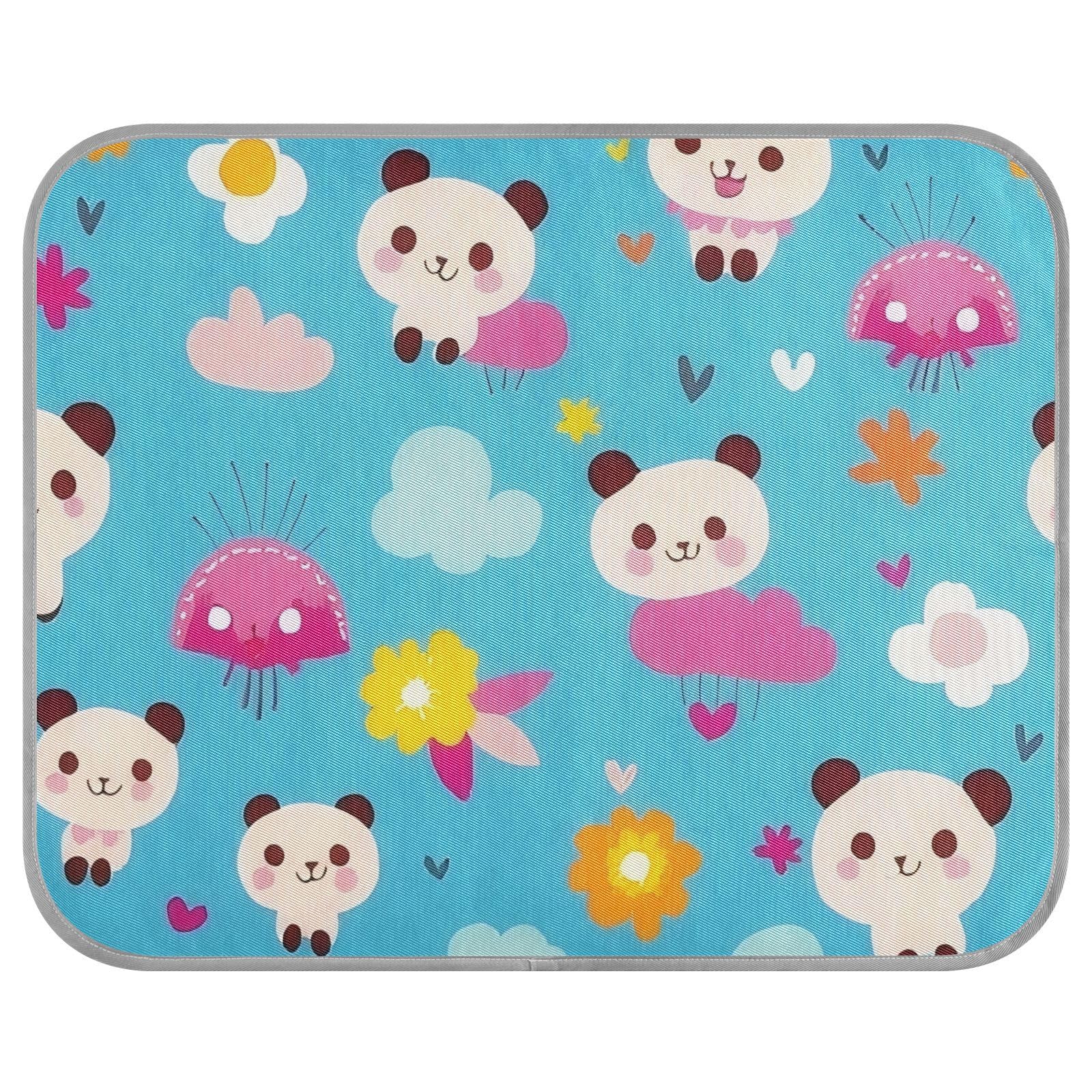 siphylline Cartoon Pandas Cute Summer Cooling for Cats Self Cooling cat Bed for Outside for s Sleeping cat Accessories cama refrescante para Perros S