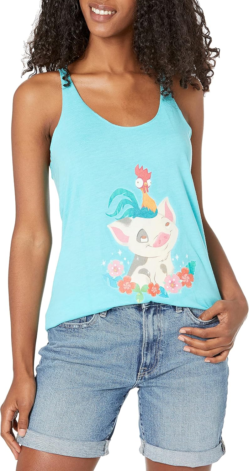 Disney Moana Tropical Buddies Tri-Blend Racerback Layering Tank