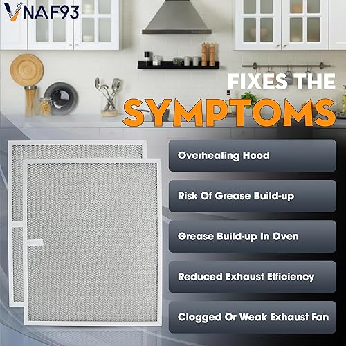 Miniatura 7 de Paquete de 2 filtros de grasa BPS1FA30 actualizados de 30,5 cm x 35,6 cm compatibles con campanas extractoras Broan Allure, reemplazan los filtros