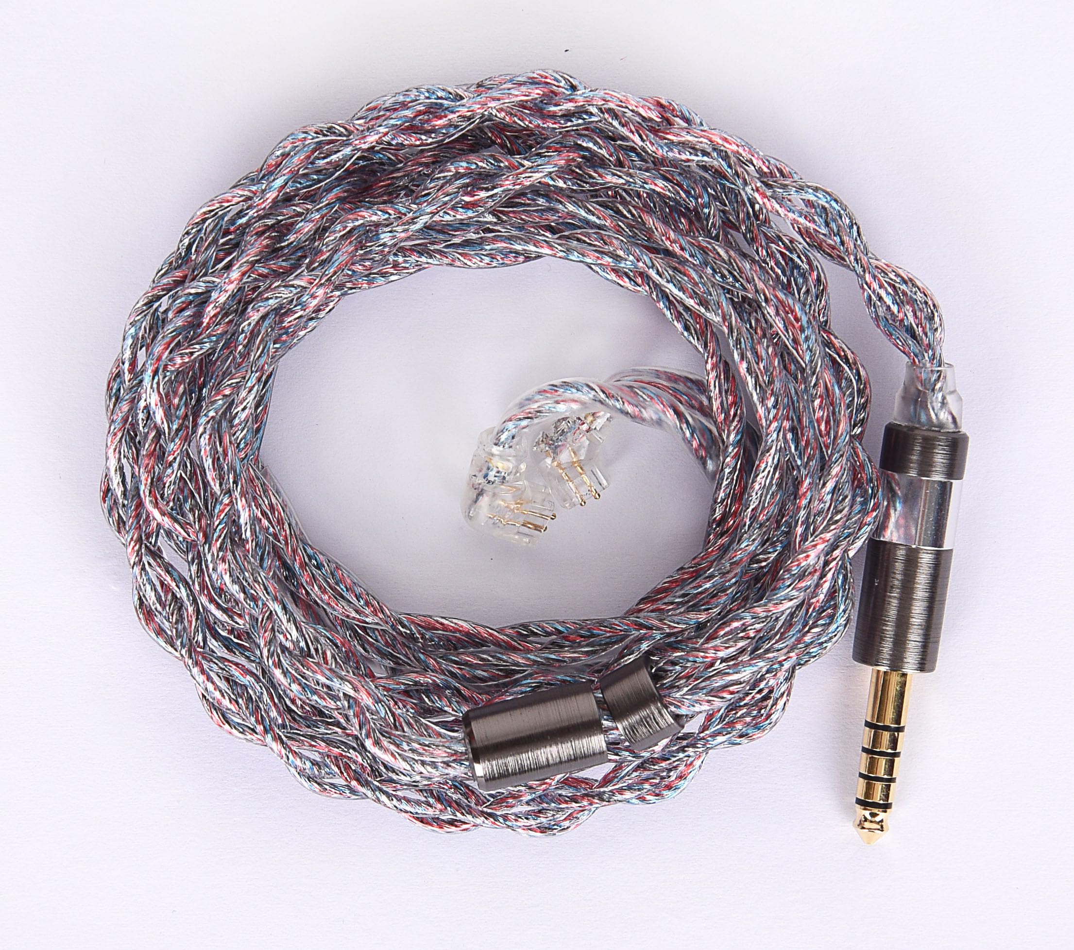 【JSHiFi-Butterfly】QDC4.4mmリケーブル 純銀＋銅銀パラジウム合金＋銀メッキ線材 中華QDCイヤホンアップグレードケーブル バランス イ Amazon | 【JSHiFi-Butterfly】QDC4.4mmリケーブル 純銀＋銅銀