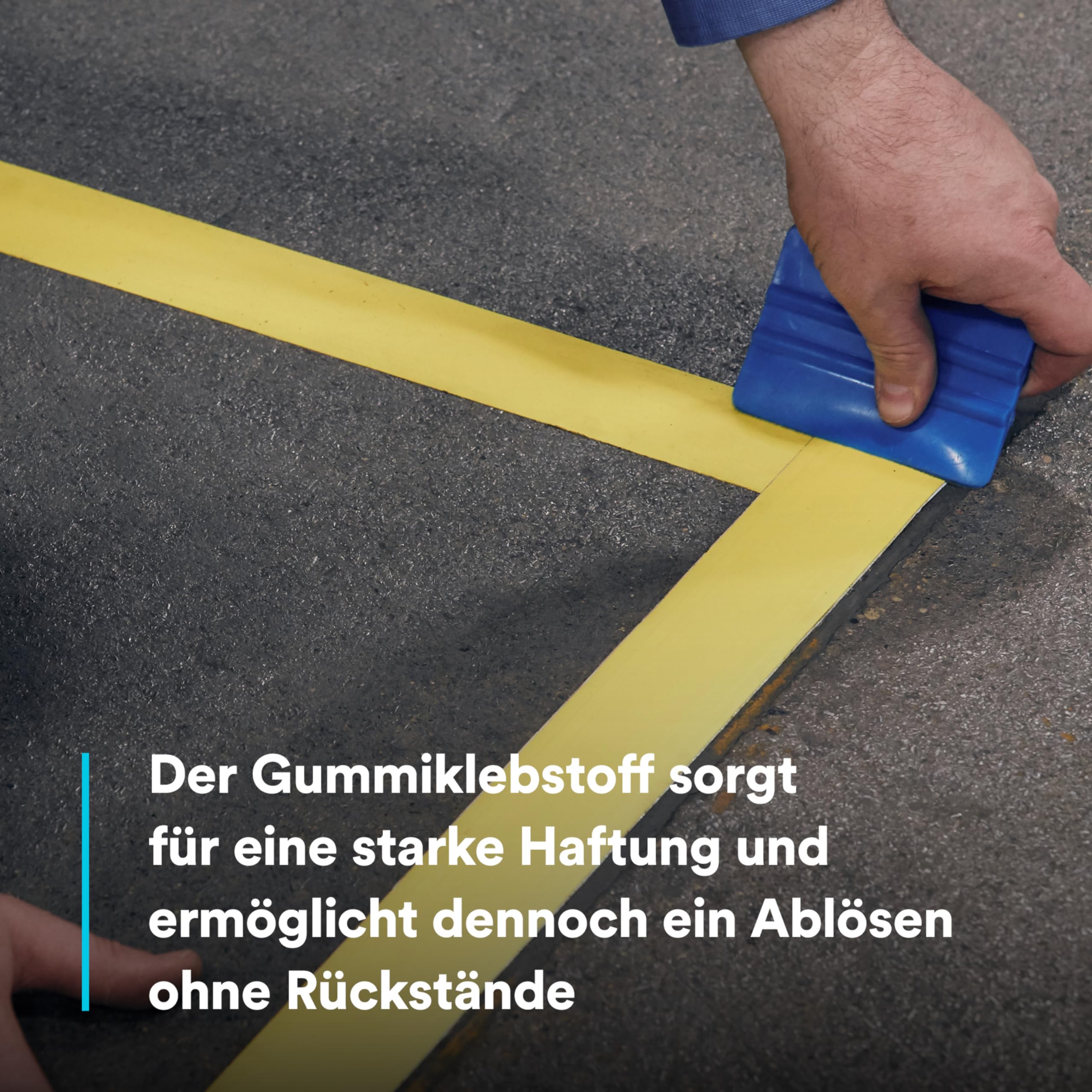 3M Langlebiges Bodenmarkierungsband 971, Gelb, 76.2 mm x 32.9 m, 0.43 mm, Einzeln verpackt zur bequemen Entnahme