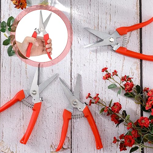 Miniatura 10 de Chumia Tijeras de podar para jardín, 30 unidades, tijeras de podar resistentes para plantas de jardín, podadora de árboles de mano, para patio,