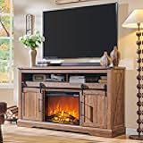 OKD Farmhouse Fireplace TV Stand for 70 Inch TV, 34
