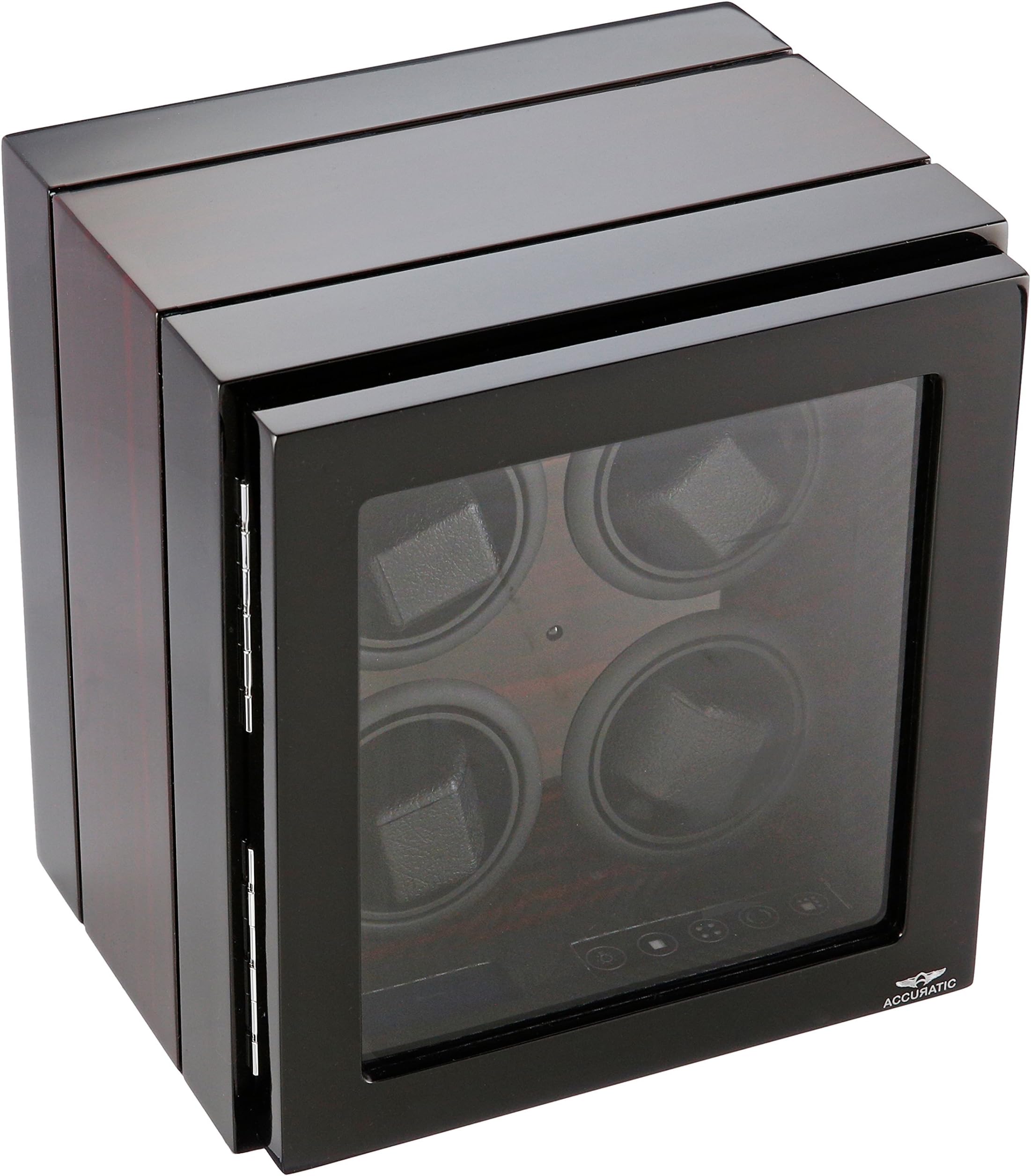 Accuratic ACC-W4ECRC Remote Control and Japanese Mabuhci Motors Wood Watch Winder