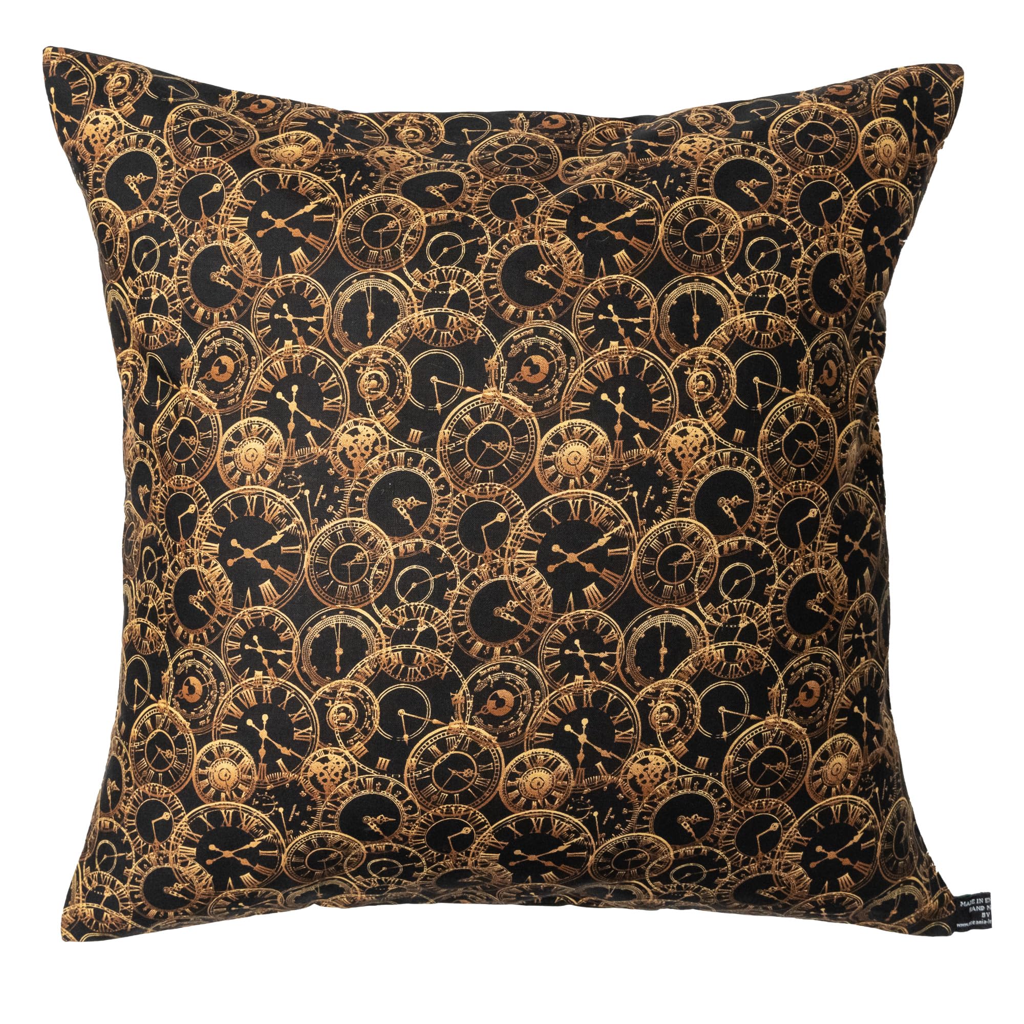 Clock Face Cushion Cover - fits an 18" x 18" cushion pad — image 1