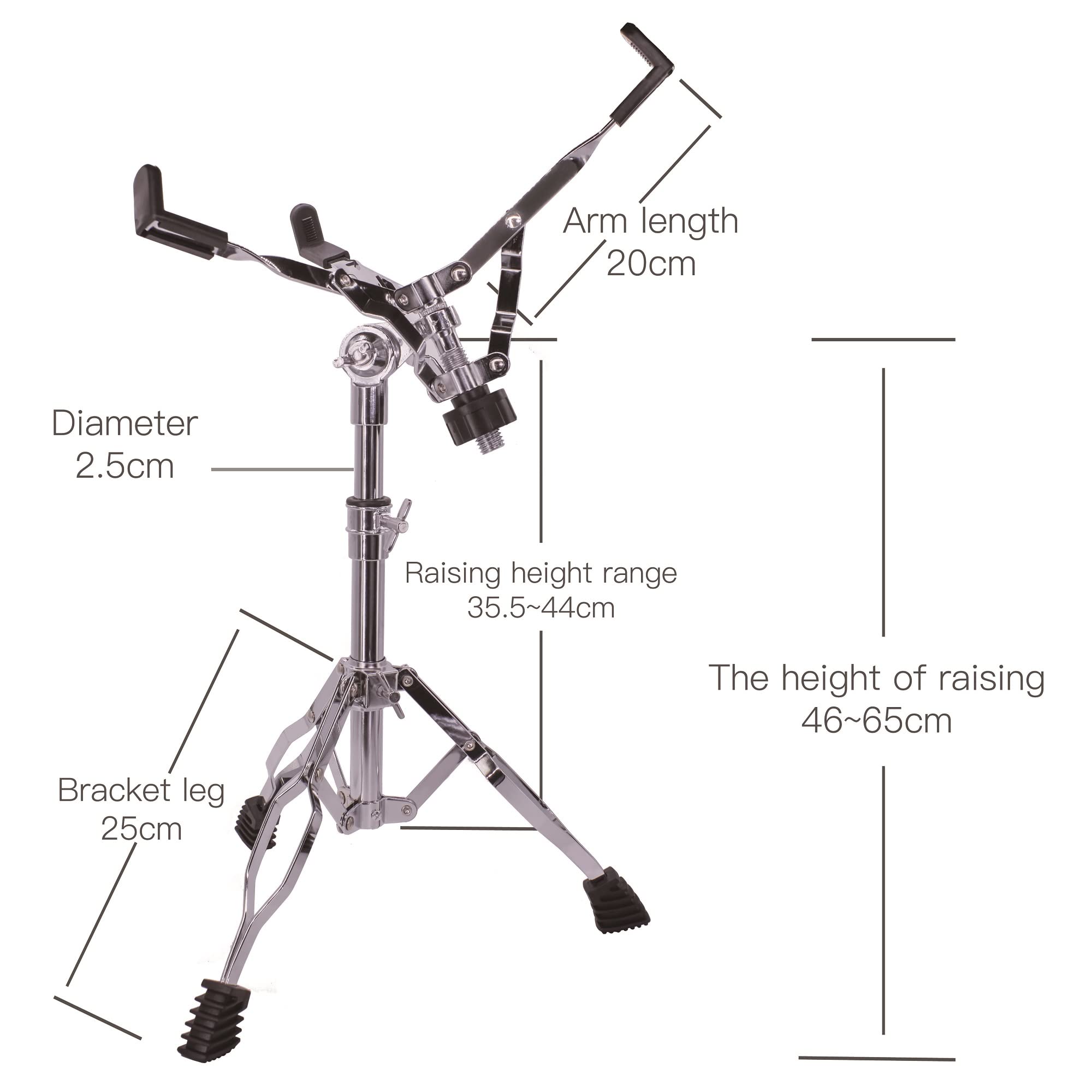 Soporte Para Pad De Batería Con Trípode Doble - Altura Regulable 45-65 Cm, Incluye Porta Baquetas, Para Pads De 10 A 15 Pulgadas