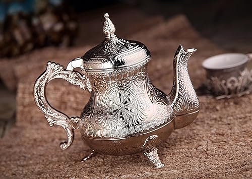 Miniatura 3 de Heybeli - Jarra de tetera decorativa árabe turca (dorada)