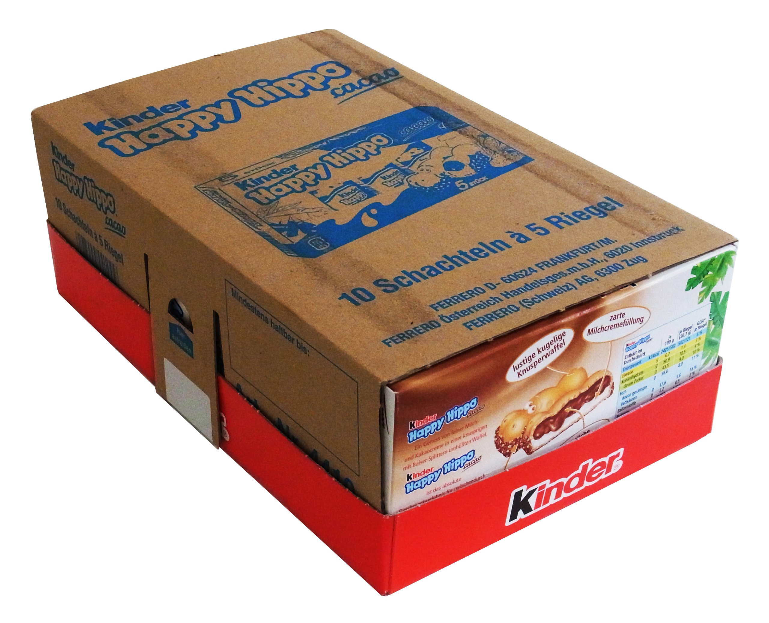 Kinder Happy Hippo Snack Cacao 10er Pack (10 x 100g)