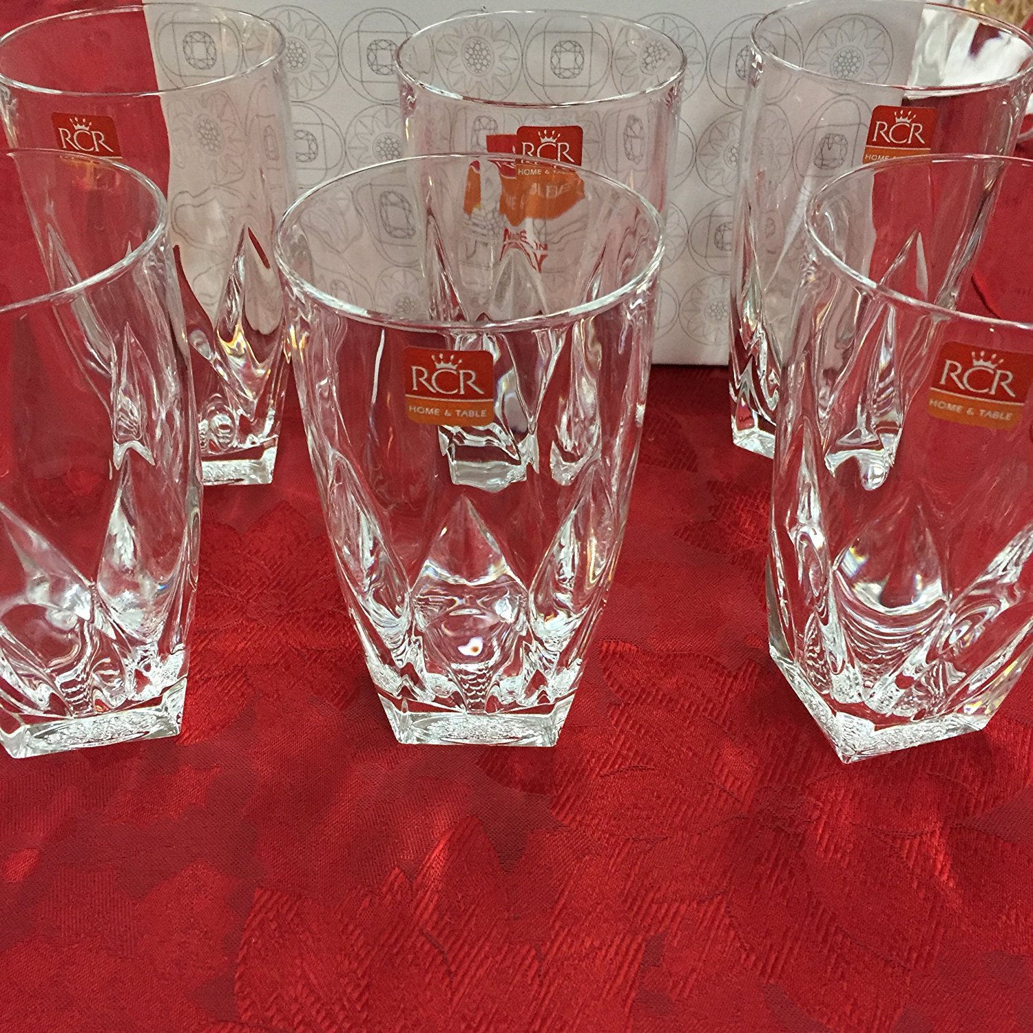 RCR Set 6 Bicchieri Ninphea In LUXION® - Cristallo Senza Piombo, Capacità 39,8cl - 2