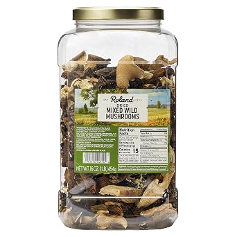 Roland Foods Dried Mixed Wild Mushrooms Specialty Imported Food ,16 Ounce Pack of 1