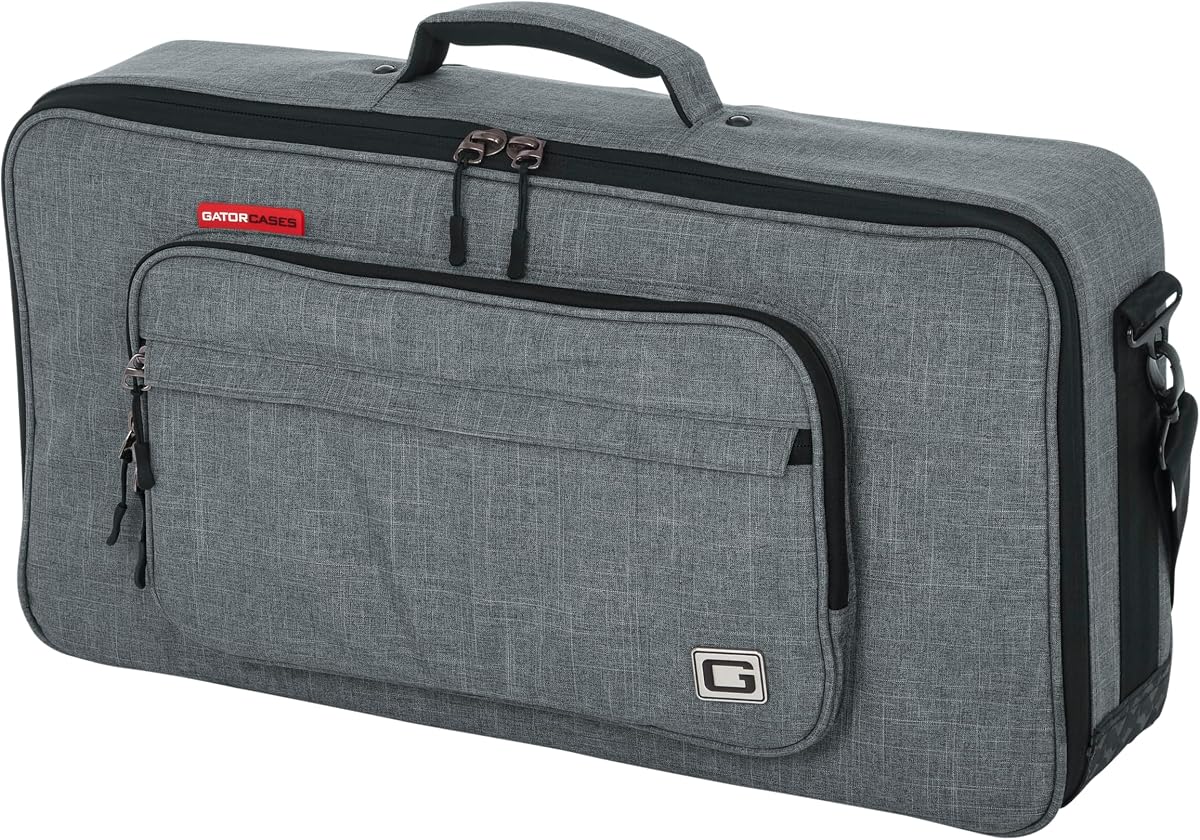 Cases Transit Series Bolsa de lujo para equipos y accesorios, 24" x 12" - Gris (GT-2412-GRY) | Organice pedaleras, controladores y otros equipos en una bolsa acolchada con amplio almacenamiento delantero y trasero.