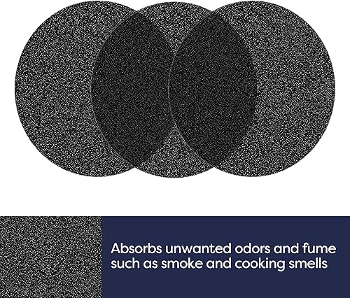 Miniatura 4 de CIARRA CBCF008 - Filtros de carbón de repuesto para campana extractora portátil, para ventilación sin conductos, juego de 3