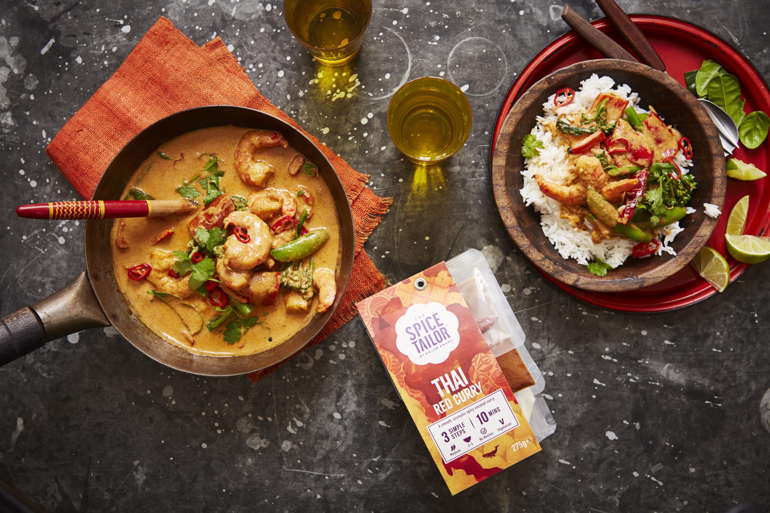 The Spice Tailor Kit de comida de salsa de curry rojo tailandés, 275 g (paquete de 5)
