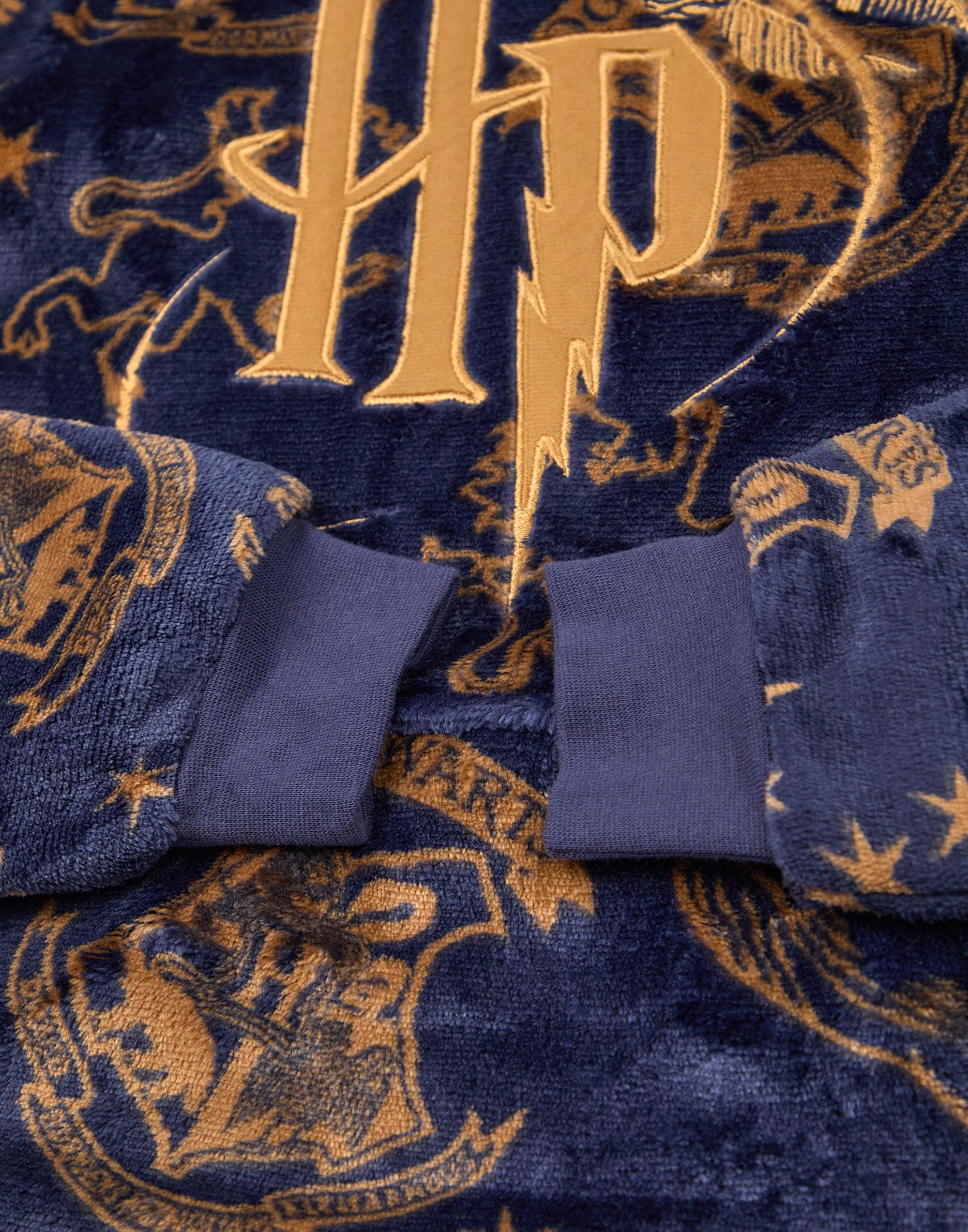 Bluza-koc Harry Potter dla dziewczynek | Dziecięca bluza z kapturem z polaru Sherpa HP Hogwarts | Dziecięca odzież domowa z podszewką Sherpa i kieszeniami | Gadżety z filmów o czarodziejach