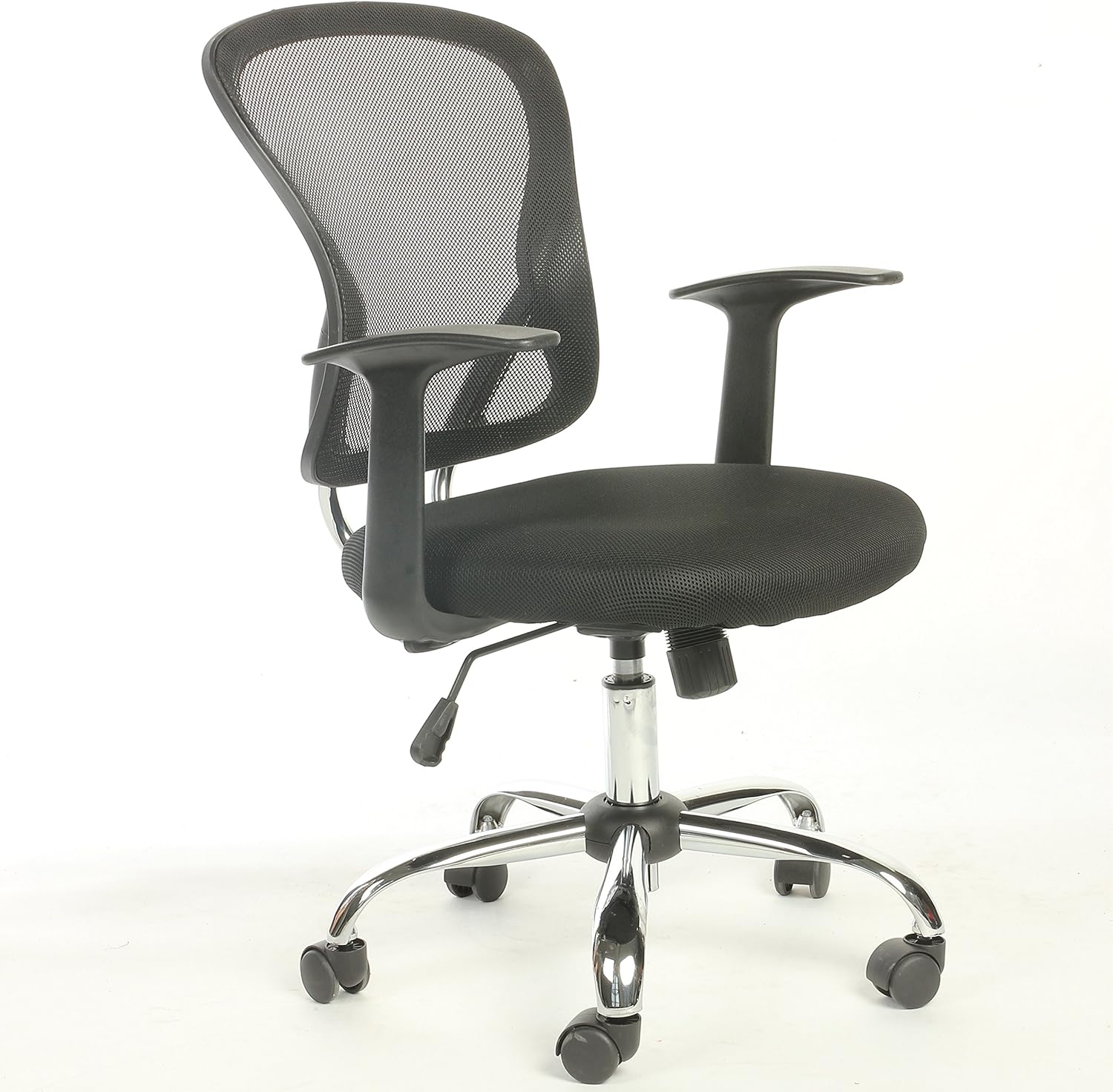 Amazon Co Jp オフィスチェア 通気性 耐久性抜群 メッシュ デスクチェア ランバーサポート 肘付き パソコンチェア ブラック 文房具 オフィス用品