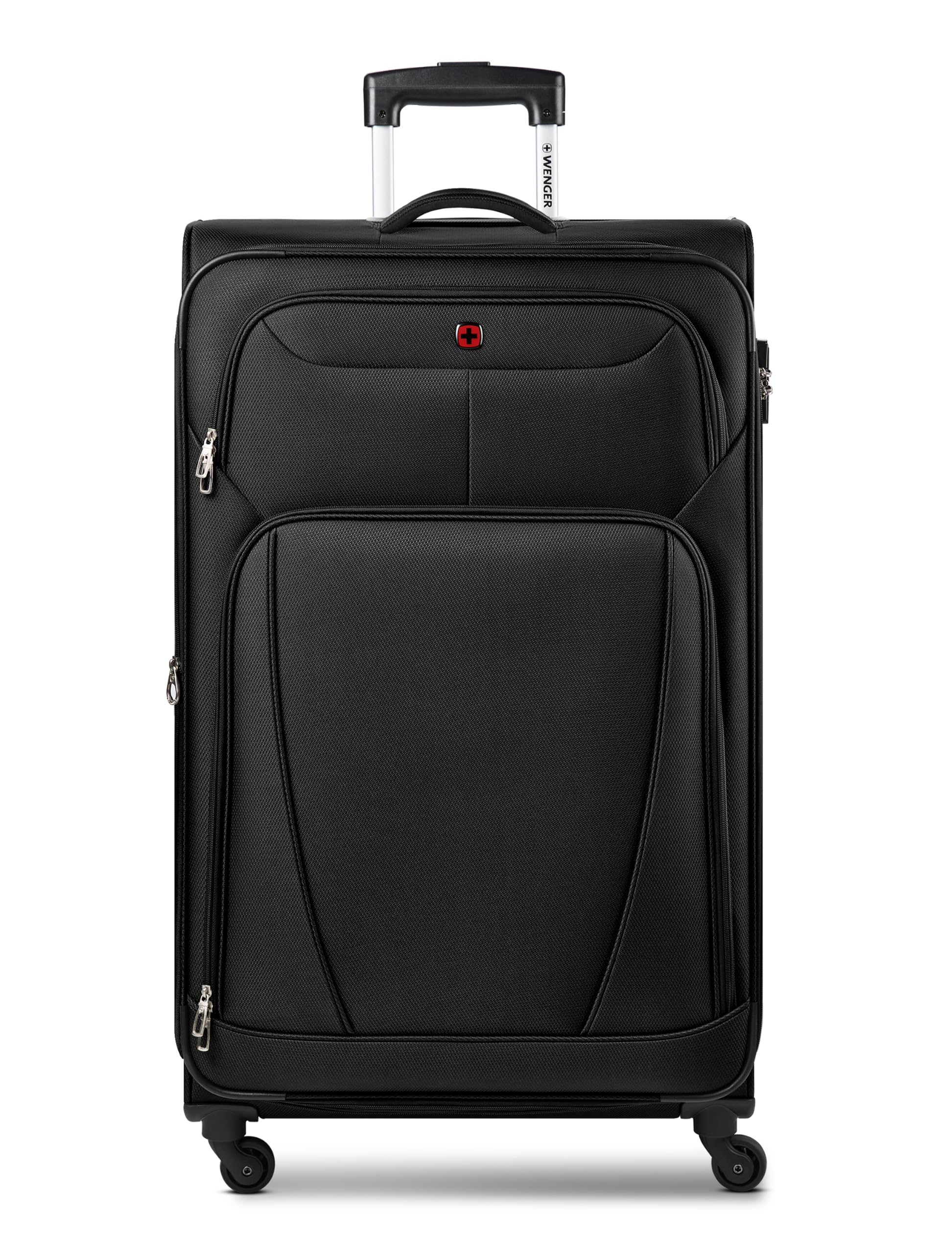 WENGER Check-in Koffer für Damen und Herren | großer XL Trolley 54 x 37 x 87 cm aus hochwertigem Polyester 600D Material | Erweiterbar & Fronttasche| Beaumont Serie