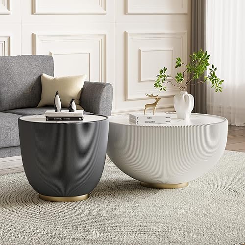 Miniatura 89 de Mesa de centro rústica marrón para sala de estar, mesas centrales rectangulares, moderna y elegante mesa de cóctel de madera para oficina en casa -