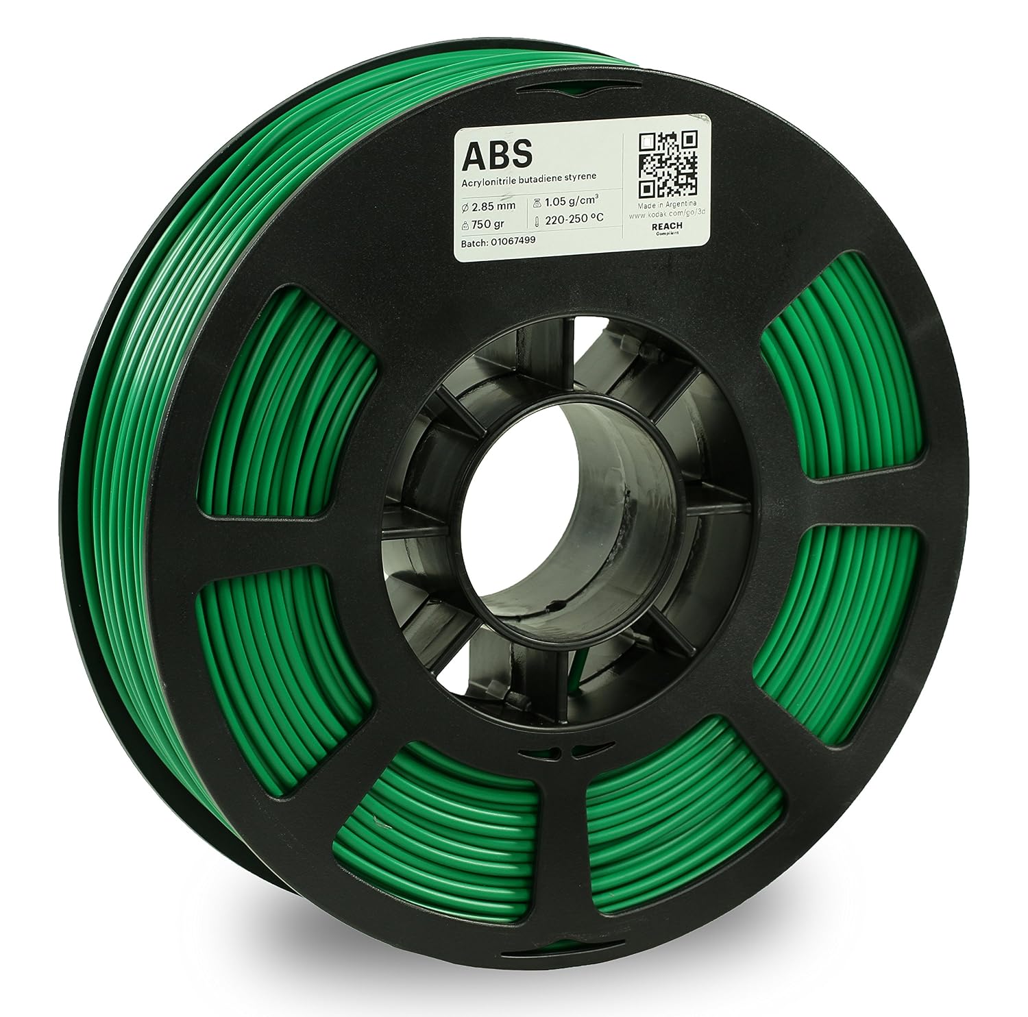 KODAK ABS Filament 2.85mm for 3D Printer, Green, Dimensional Accuracy +/- 0.03mm, 750g Spool (1.7lbs), ABS Filament 2.85 used as 3D Printer Filament to refill most FDM Printers