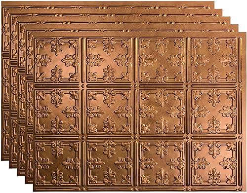Miniatura 72 de FASÄDE Panel decorativo para salpicaduras de vinilo de estilo tradicional / patrón 10 en bronce antiguo (muestra de 6 x 6 pulgadas)