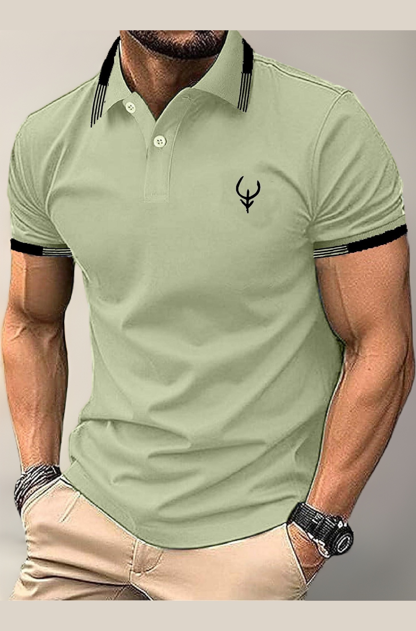 Lymio Polo T Shirt for Men || T Shirt for Man || Collar T Shirt Style Men (Packs Also Available) (Polo-40-43)