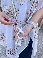 Vista 6 de Aporia - Correa de cadena de perlas de moda para teléfono celular, bolso de mano de repuesto con hebillas de aleación