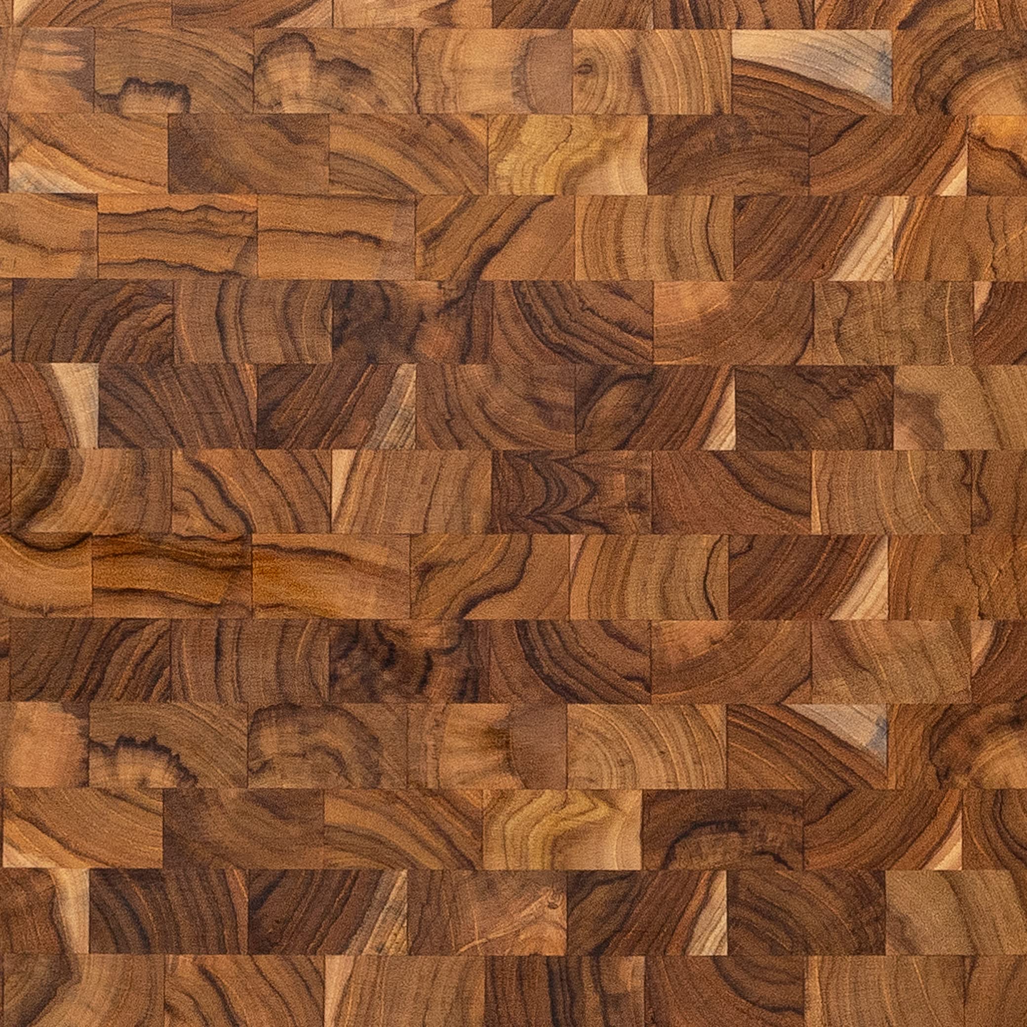 Ziruma Large End Grain Teak Wood Cutting Board (20x15x2 in.) Cured with