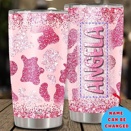 Miniatura 8 de Vaso personalizado de 20 onzas, 30 onzas, taza de viaje de acero inoxidable para mujeres, diseño de flores, cactus floral y plantas, regalos para