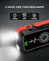 CAPTOK 16800 mAh Indítóakkumulátor 2000A Vezeték Nélküli Töltéssel és LED Lámpa 5