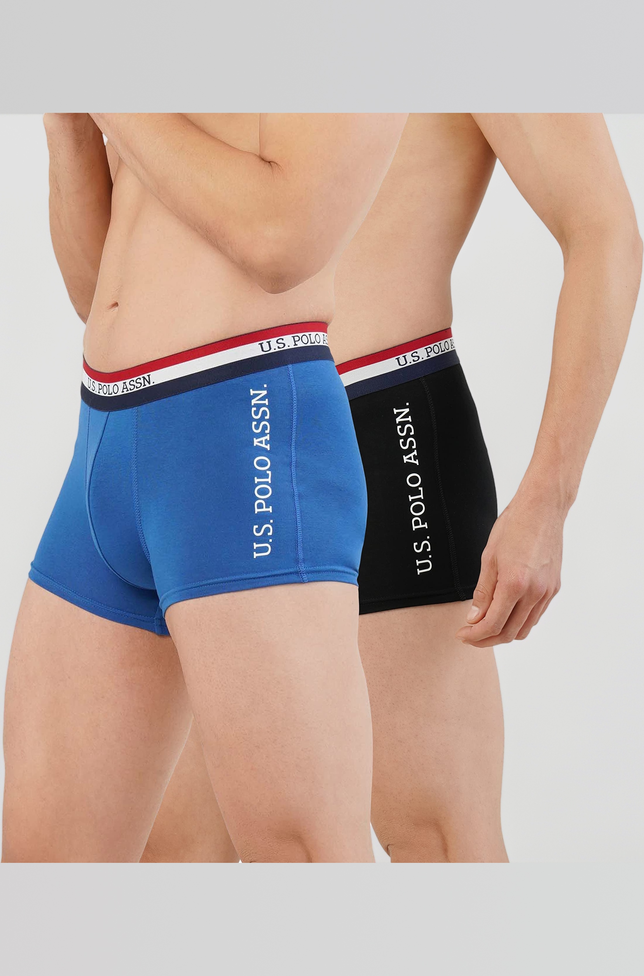 U.S. Polo ASSN. Mens ET002 Anti Microbial Branded Stretch Cotton Underwear Trunk -Pack of 1