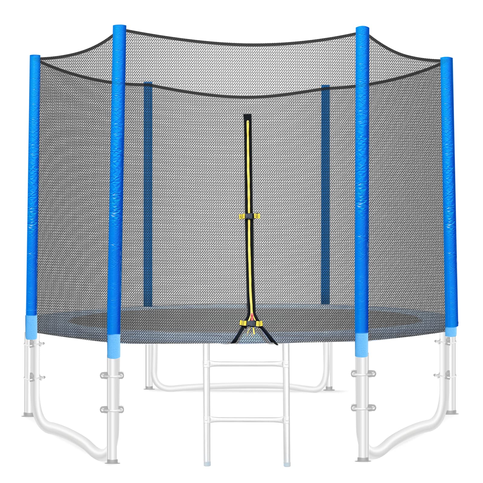 Trampolin Ersatznetz Ø 244 305 366 cm 6/8 Stangen, Trampolin Sicherheitsnetz Ersatz Netz, Rundes Schutznetz