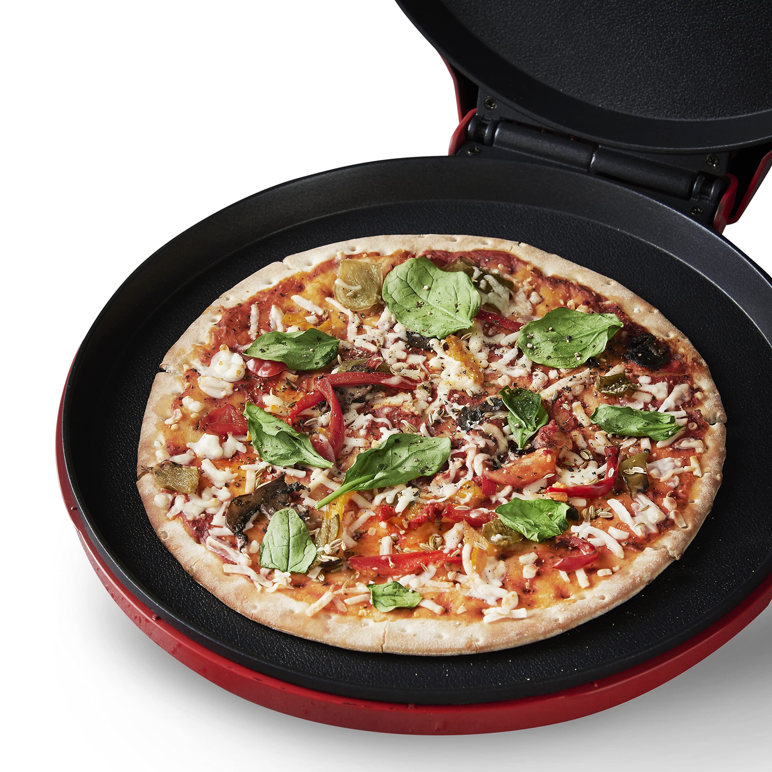 MisterChef Pizzera Electrica 1400W, 30cm, Libro Recetas Incluido Gratis, Garantía 2 Años