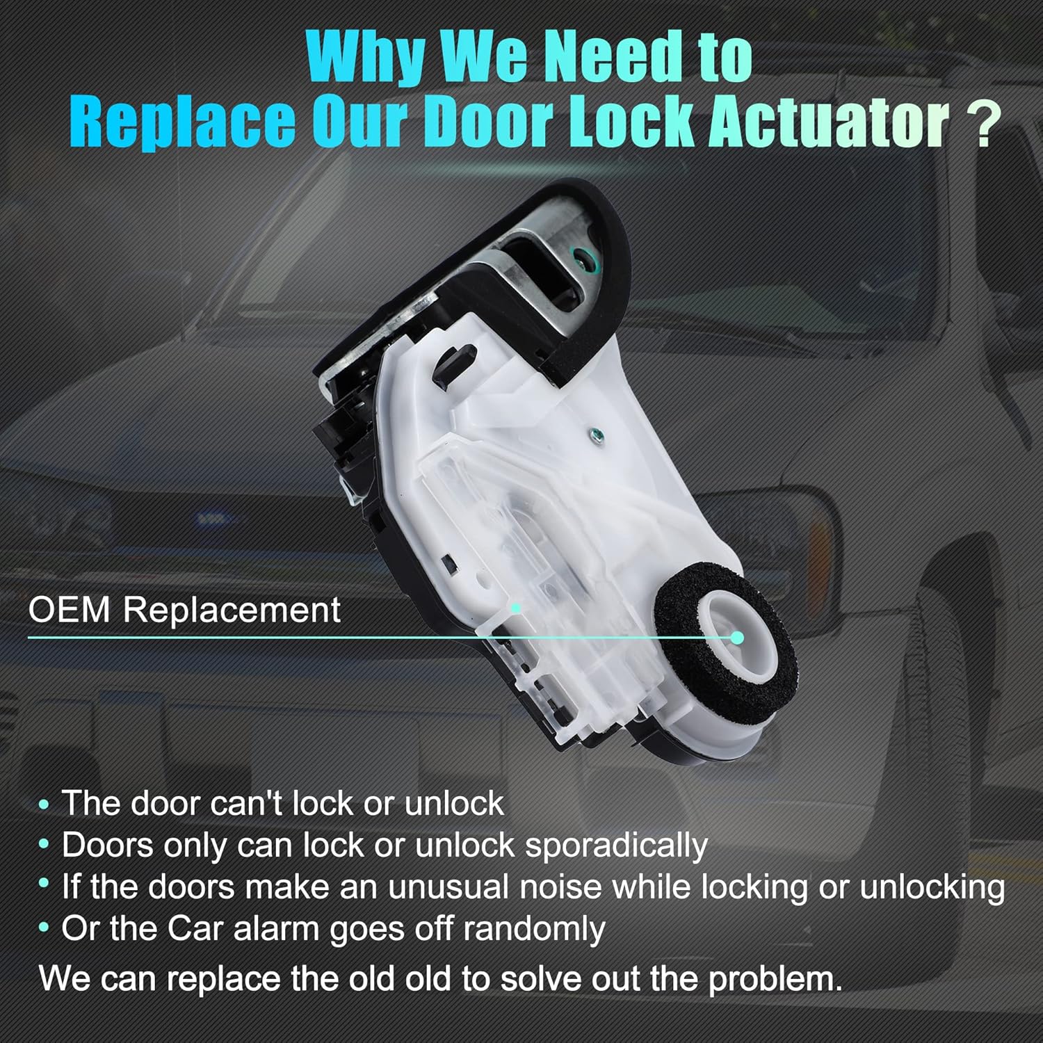 X AUTOHAUX Rear Left Side Power Door Lock Actuator Motor for Toyota Corolla 2014-2019 Highlander Camry 2014-2022 69060-0E030 6906030580 6906002340