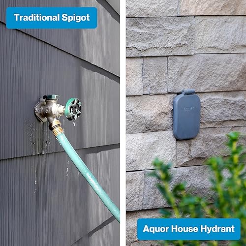 Miniatura 4 de Aquor House Hydrant V2+ - Grifo de jardín para exteriores que no genera escarcha, con conexión rápida y antisifón, 10 pulgadas, polímero gris pizarra