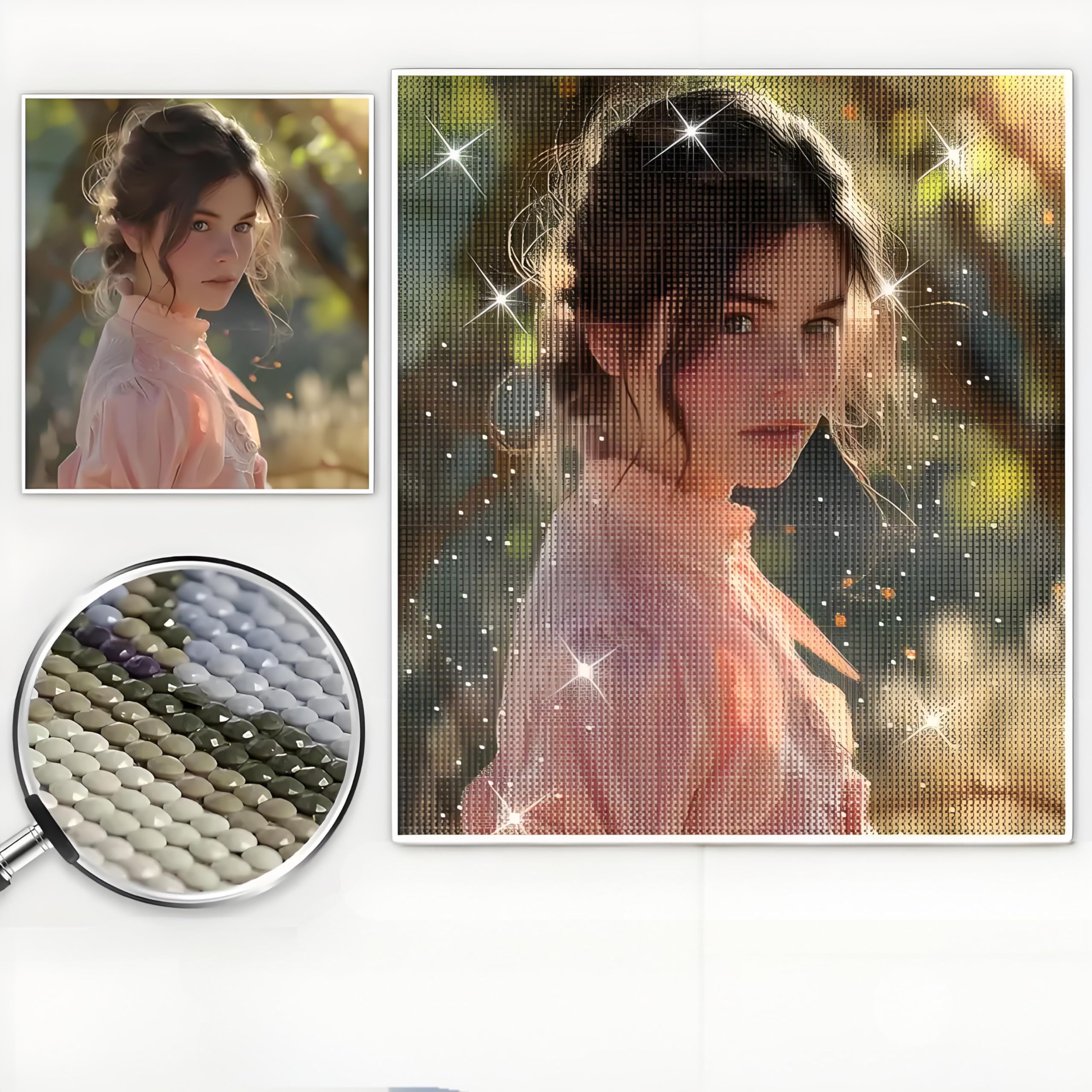 Personalised Diamond Painting Kits for Adults - 5D Custom Diamond Painting, Diamond Art Kits Adults, Create Your Own Diamond Painting Full Drill Gifts for Home Decor (Square Drill, 30x30cm)