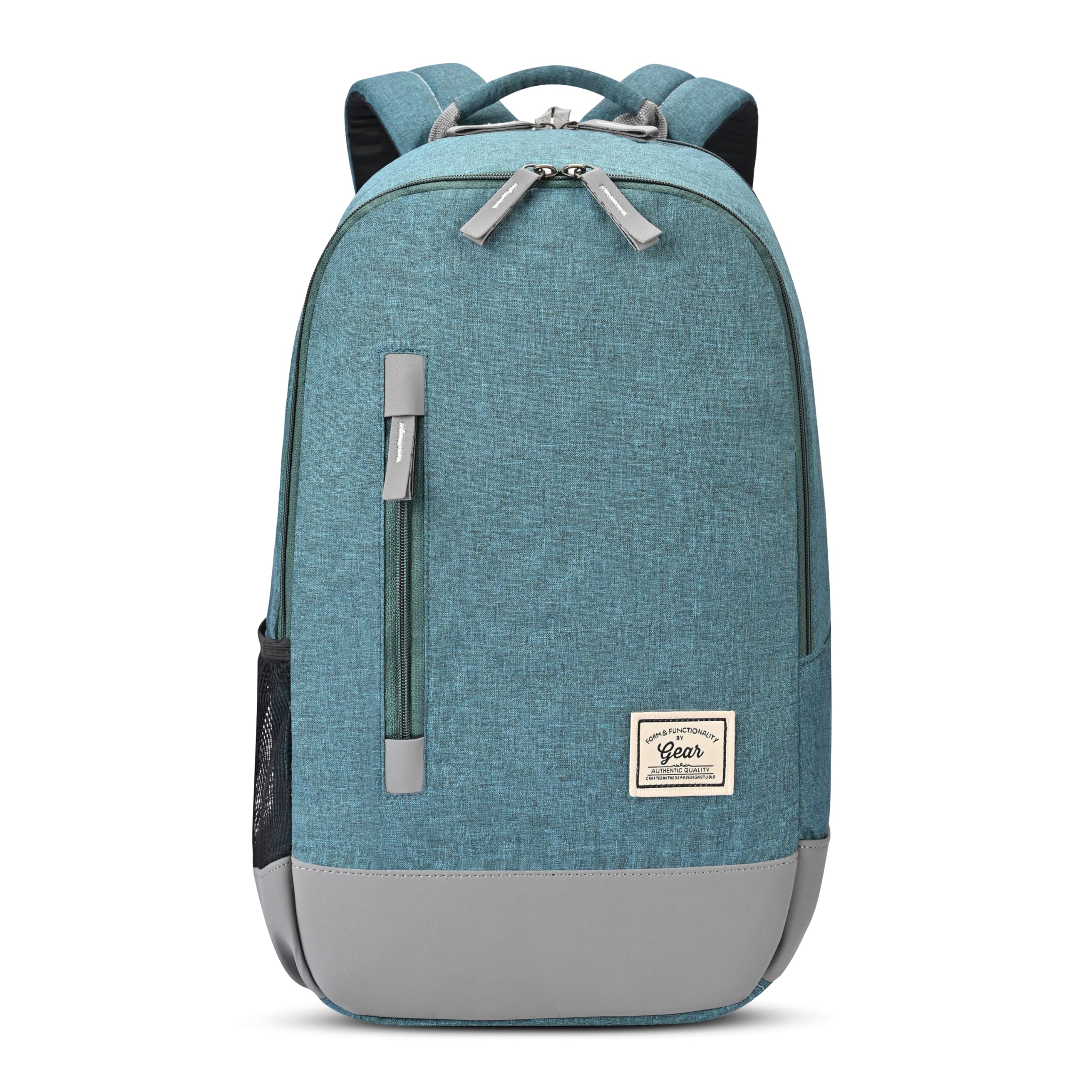 Campus8 25L Medium Water Resistant School Bag/Casual 4 Compartment Backpack/Daypack/College Bag/For Men/Women - Green Grey