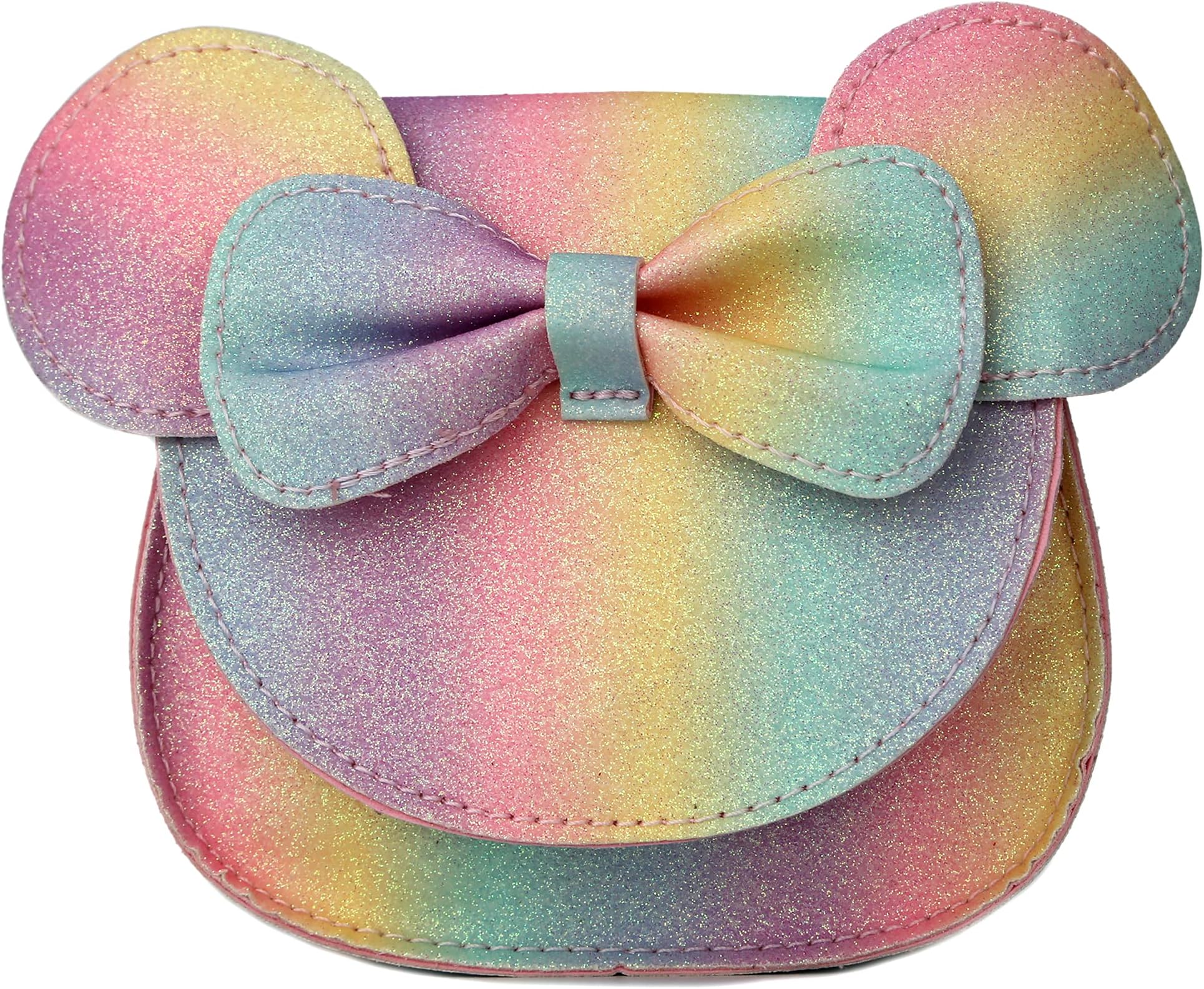 OndeamLittle Mouse Ear Bow Crossbody Purse,PU Shoulder Handbag for Kids Girls Toddlers