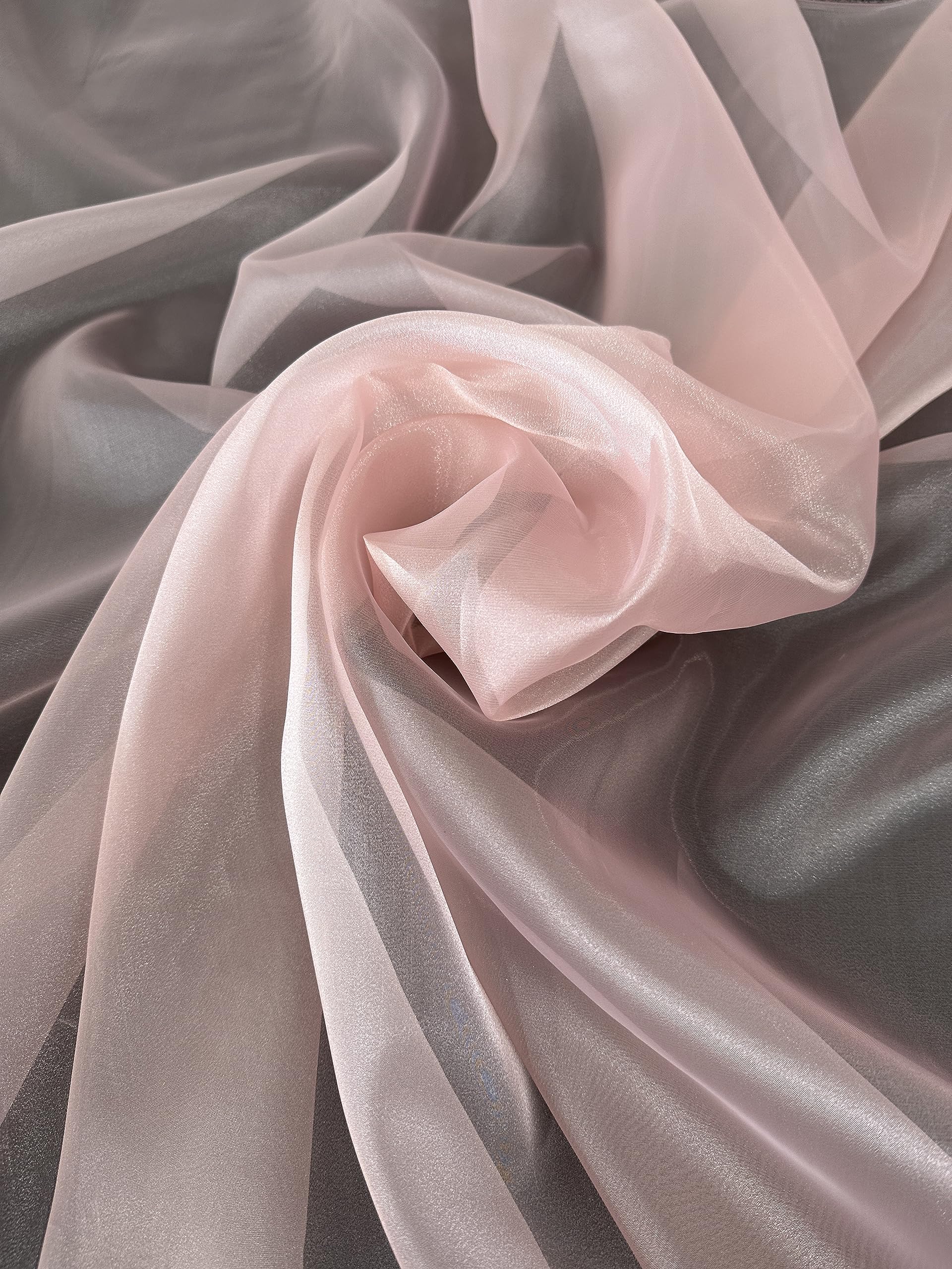 Organza Fabric by The Yard - Crystal Organza Fabric - Perfect for Wedding, Party Decor, Draping, and Crafts - Available by The Yard - 58 inches - 1 Yard (Blush)