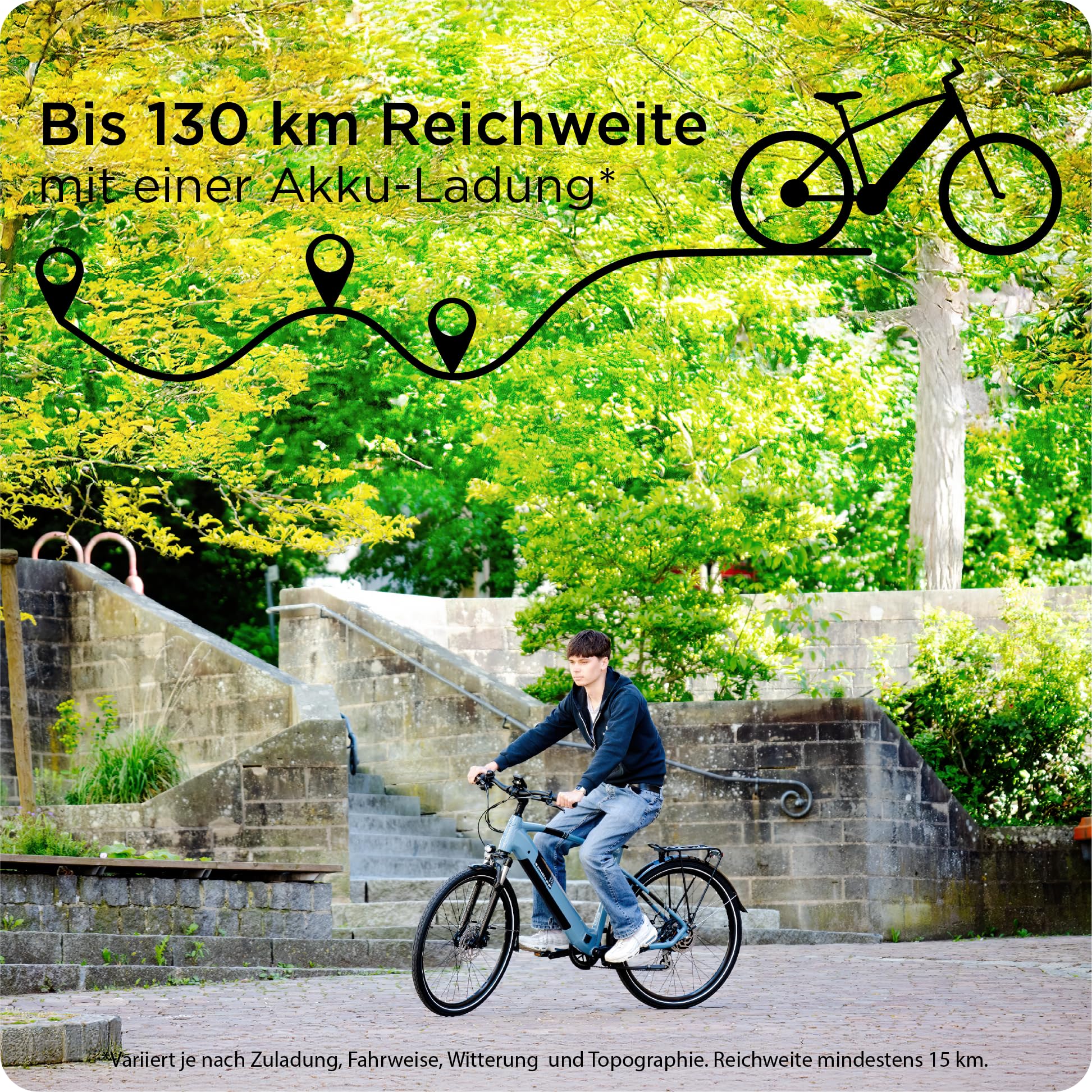 ZÜNDAPP Ebike Herren 28 Zoll Trekkingfahrrad | E Bike 8 Gänge 175-195 cm Elektro Fahrrad | E-Bike Elektrofahrrad mit hydraulischen Scheibenbremsen | Z810