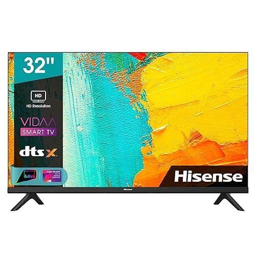 Immagine del prodotto Hisense 32'' LED HD Ready 32A4FG, Smart TV VIDAA 4.2, Audio 2.0 12W, Controlli vocali Alexa, Tuner DVB-T2/S2 HEVC 10, lativù, Telecomando RaiPlay, Nero