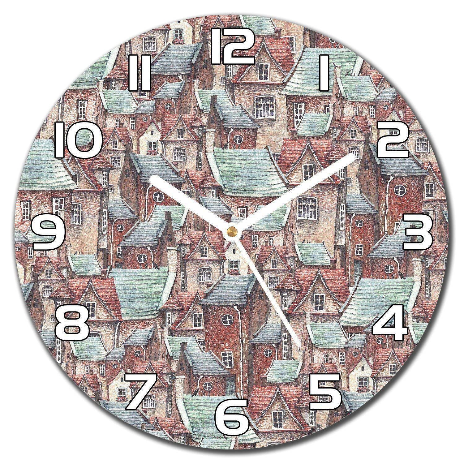 Horloge de cuisine en verre Coloray pour décorer le salon moderne